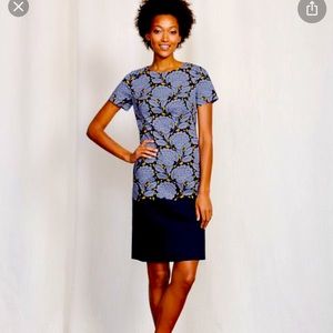 Boden Afia Dress Navy Silhouette Floral 4
